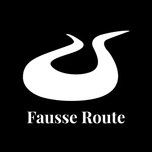 Logo Fausse Route, une virage de montaggne en épingle